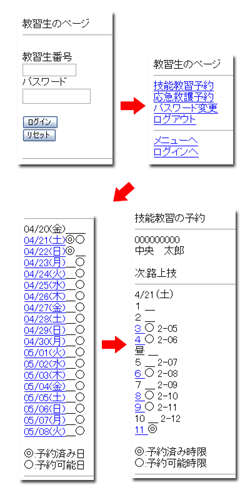 ガラケーで予約